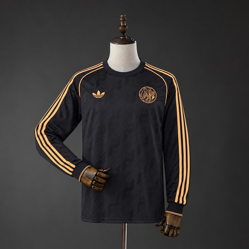 Ajax 26/27 Casual Black Long-Sleeve Retro Shirt