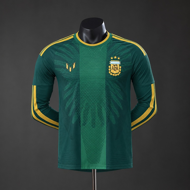 Argentina 2026 Dark Green Anniversary Edition Player Version Long-Sleeve Jersey
