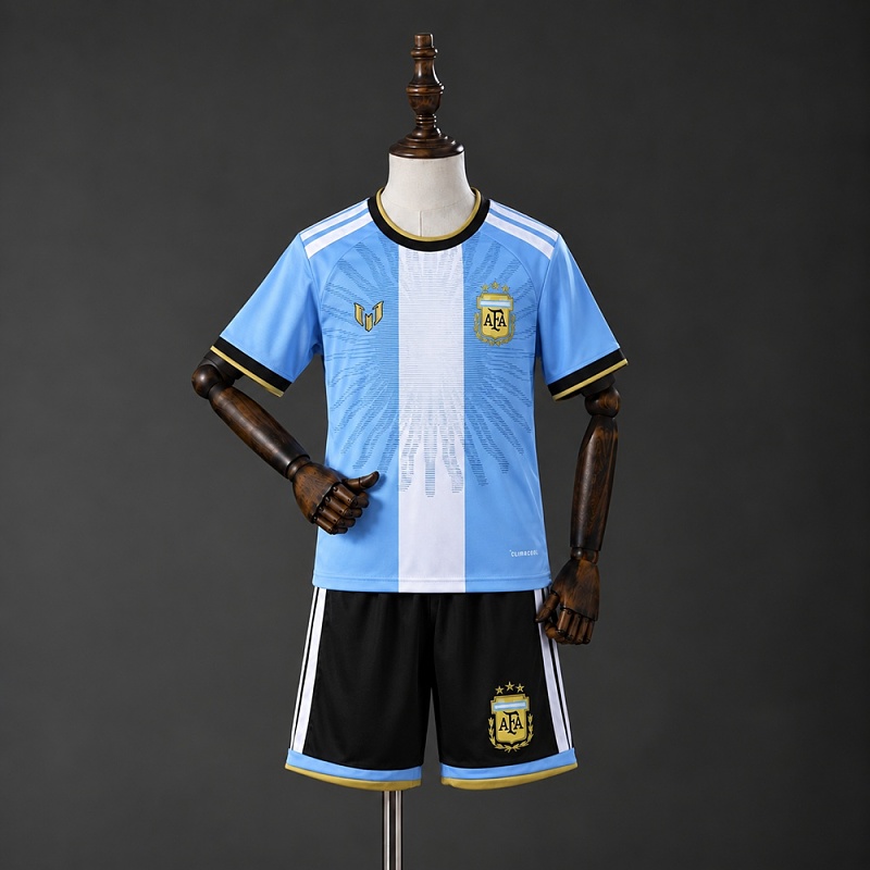 Argentina 26/27 Messi Retirement Edition Blue Kids Kit