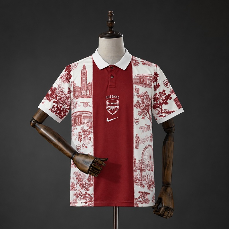 Arsenal 26/27 Red and White Polo