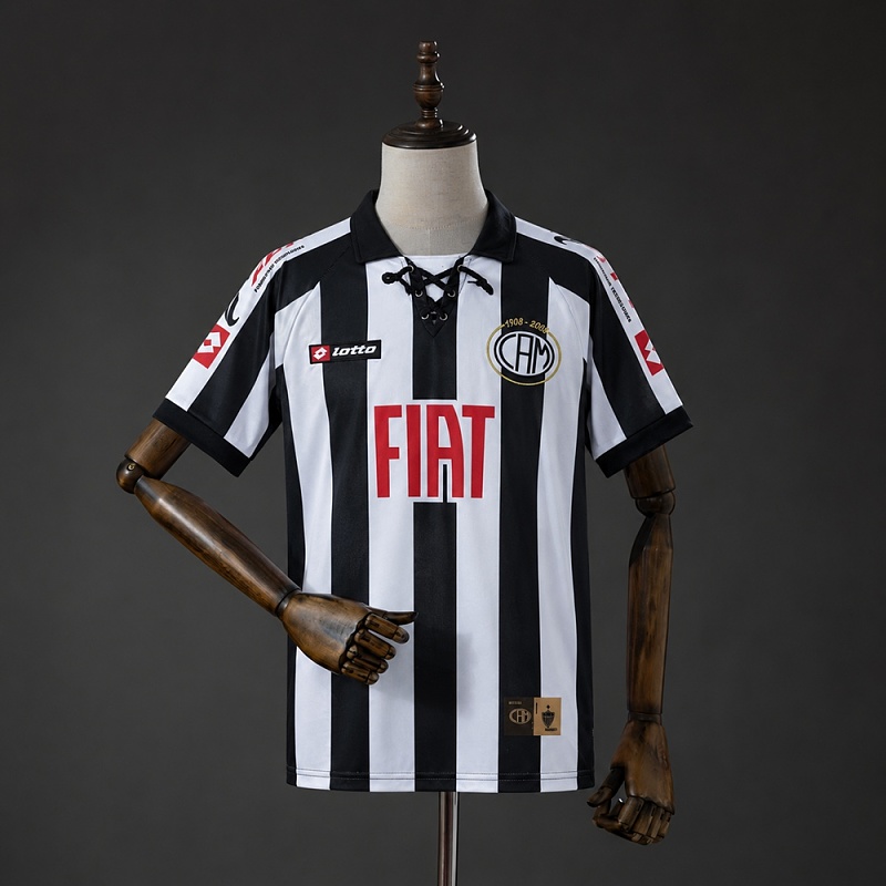 Atlético Mineiro 2008 Centenary Black and White Commemorative Jersey