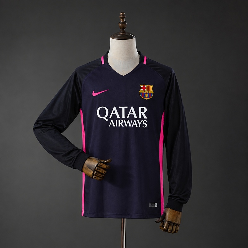 Barcelona 16/17 Away Long-Sleeves Retro Jersey