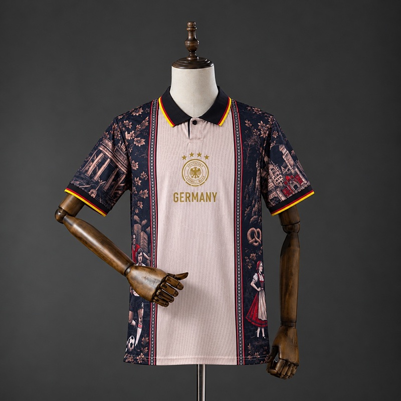Germany 26/27 Gold Special Edition Retro Polo Jersey