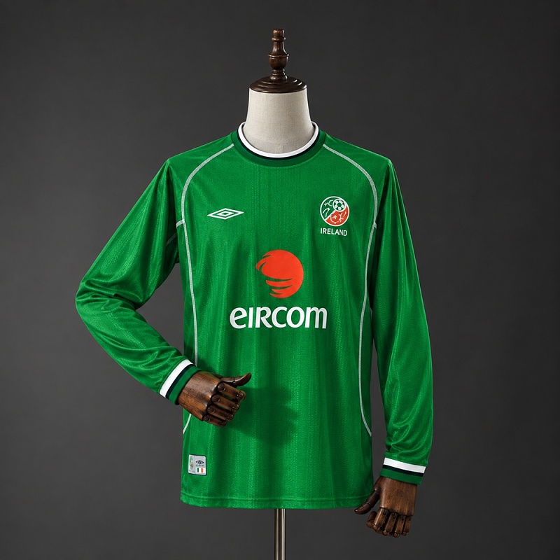 Ireland 2002 Home Long-Sleeves Retro Jersey