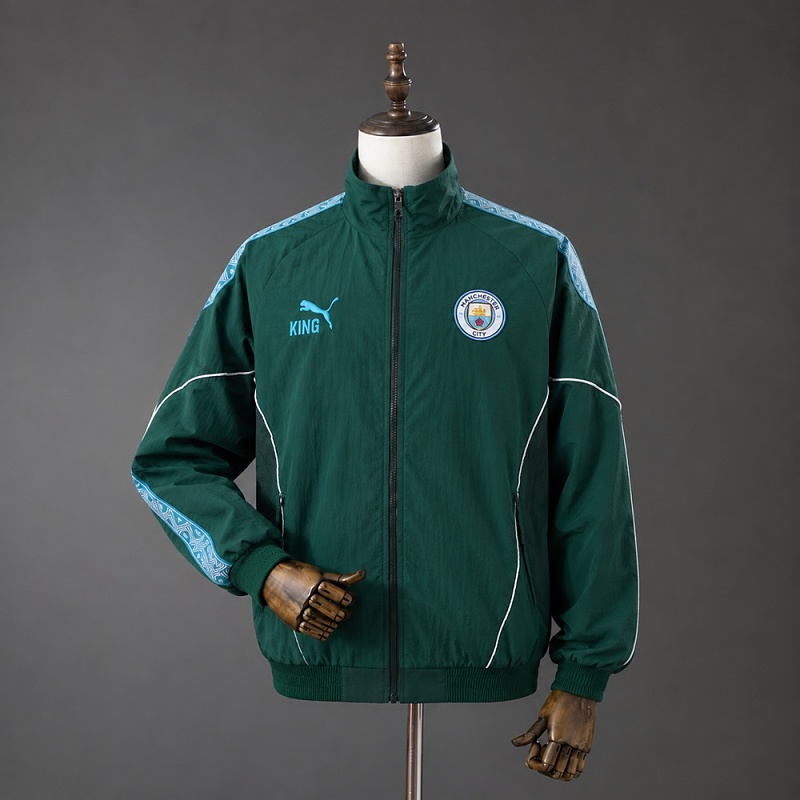 Manchester City 25/26 Full Zip Jacket - Dark Green