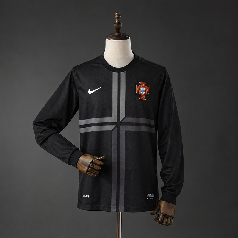 Portugal 2013 Black Long- Sleeves Retro Jersey