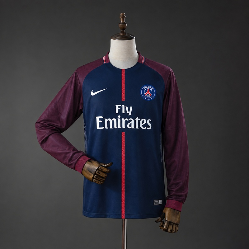 PSG 17/18 Home Long-Sleeves Retro Jersey