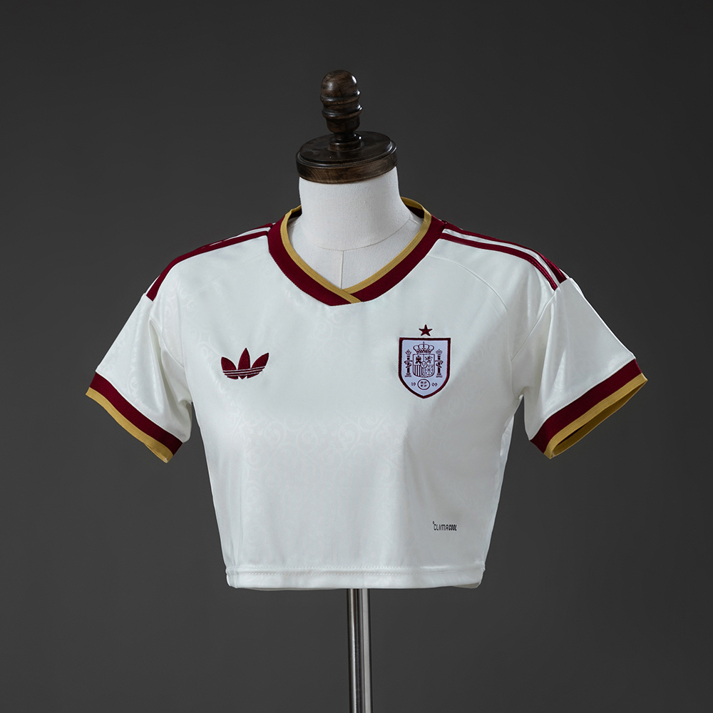 Spain 2026 Away Women's Crop Top Style Jersey