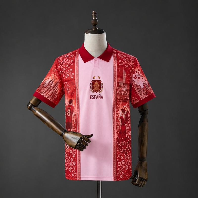 Spain 26/27 Red Special Commemorative Edition Polo Jersey