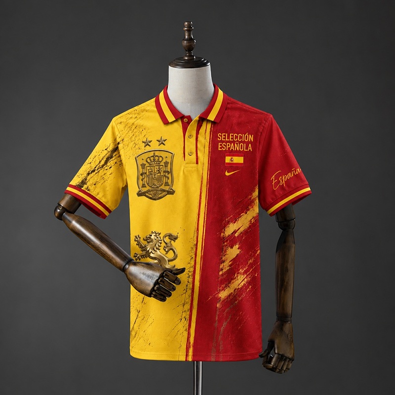 Spain 26/27 Yellow and Red Special Edition Polo Jersey