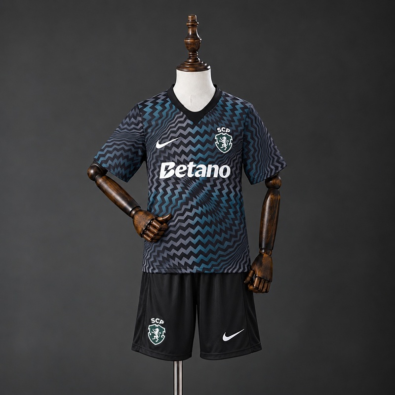 Sporting CP 26/27 Black Goalkeeper Kids Kit Jersey